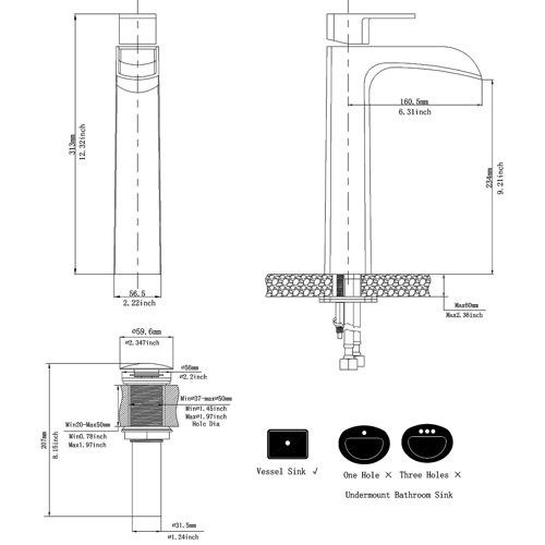 VIBRANTBATH 6130 Vessel Sink Faucet Vessel Sink Faucet Singlehandle
